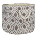 Made4Mansions Round Polyester Bin - Ikat Stone, Large MA2567223